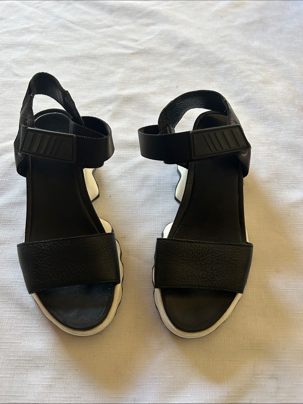 Sorel Black Two-Strap Sport Sandals